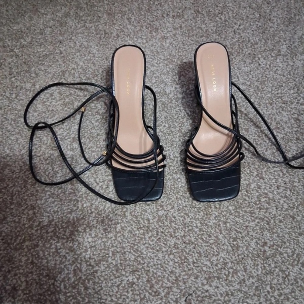 New Look Black Strappy Heels